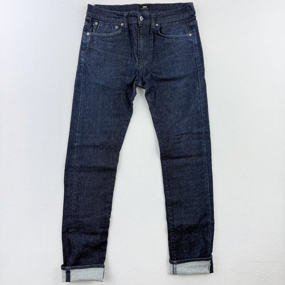 EDWIN ED-80 Selvedge Slim Tapered‎ Jeans Dark Wash Denim Mens Size 31x32 - Picture 1 of 10